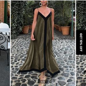 Sicily Old Money Aesthetics Slip Long Dress
